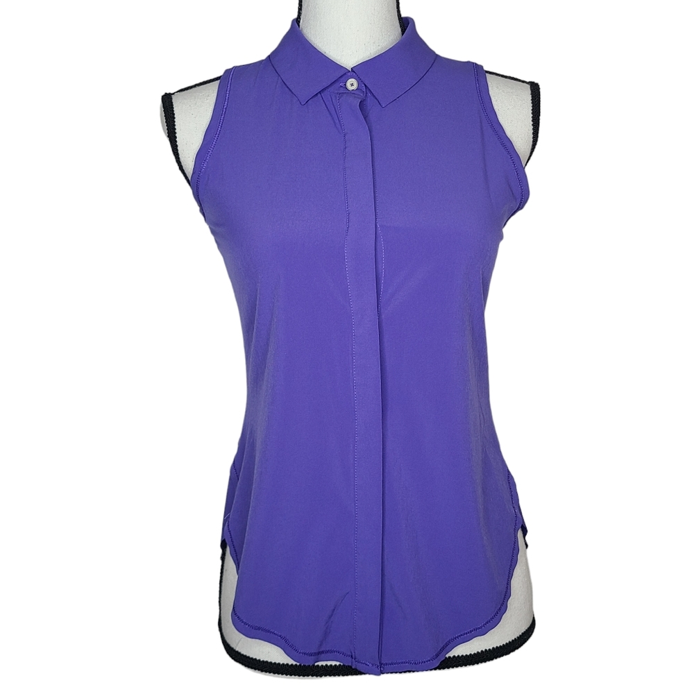 Ivivva by Lululemon To The Tee Tank Iris Flower IG1561S Size 14